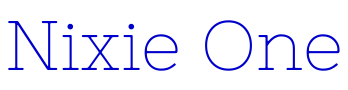 Nixie One шрифт